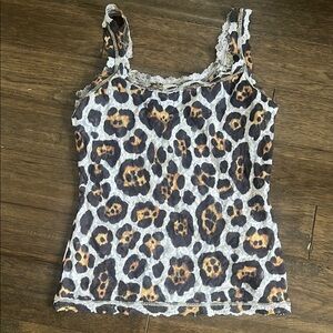 Hanky Panky Brown and Black Fitted Ribbed Camisole